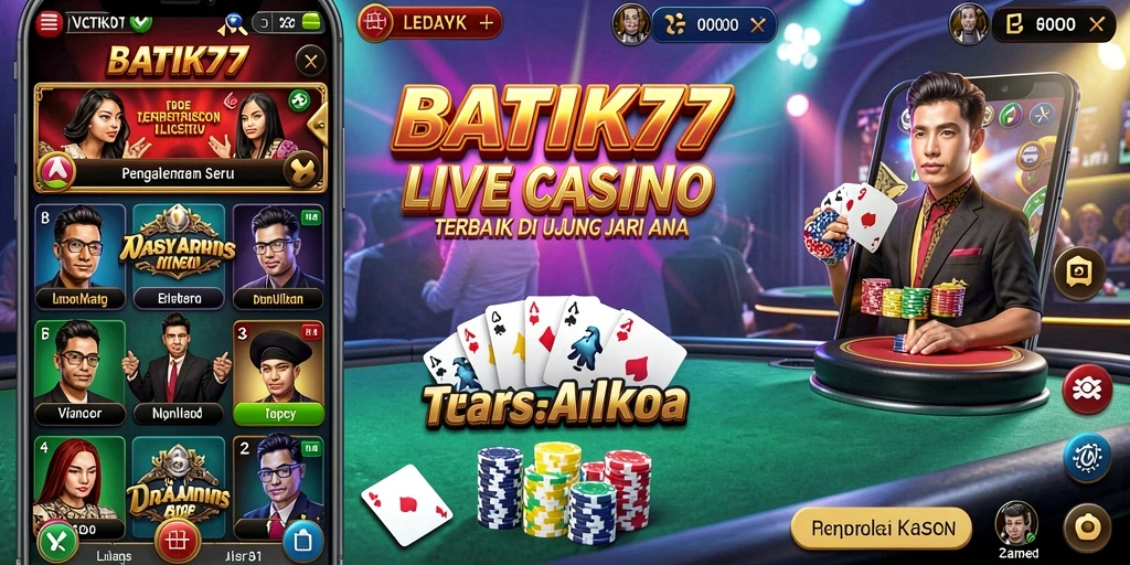 Tampilan menarik dari gameplay Live Casino di BATIK77