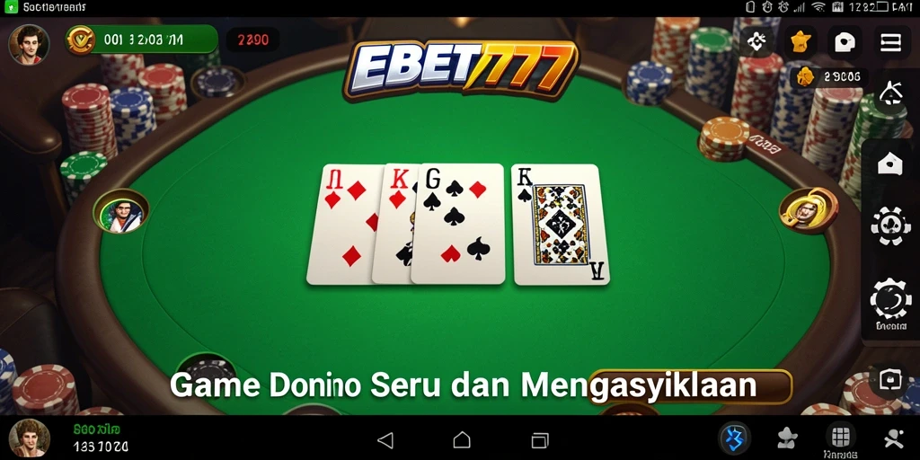 Screenshot dari gameplay menarik di EBET777 dengan suasana Domino.