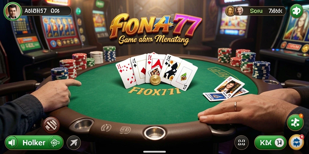 Tampilan screenshot gameplay menarik dari FIONA77 yang menampilkan intensitas permainan Poker.