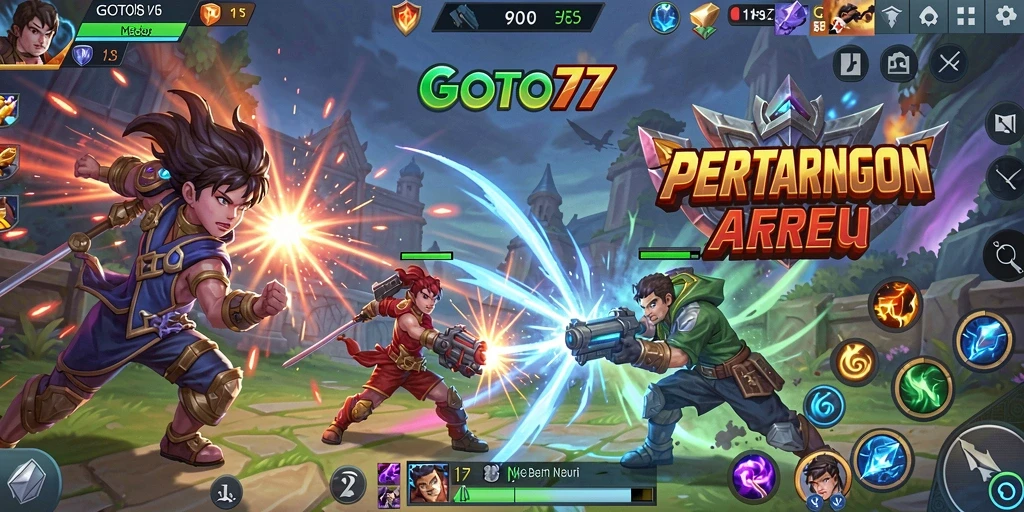 Gameplay GOTO77 yang menegangkan di arena MOBA.
