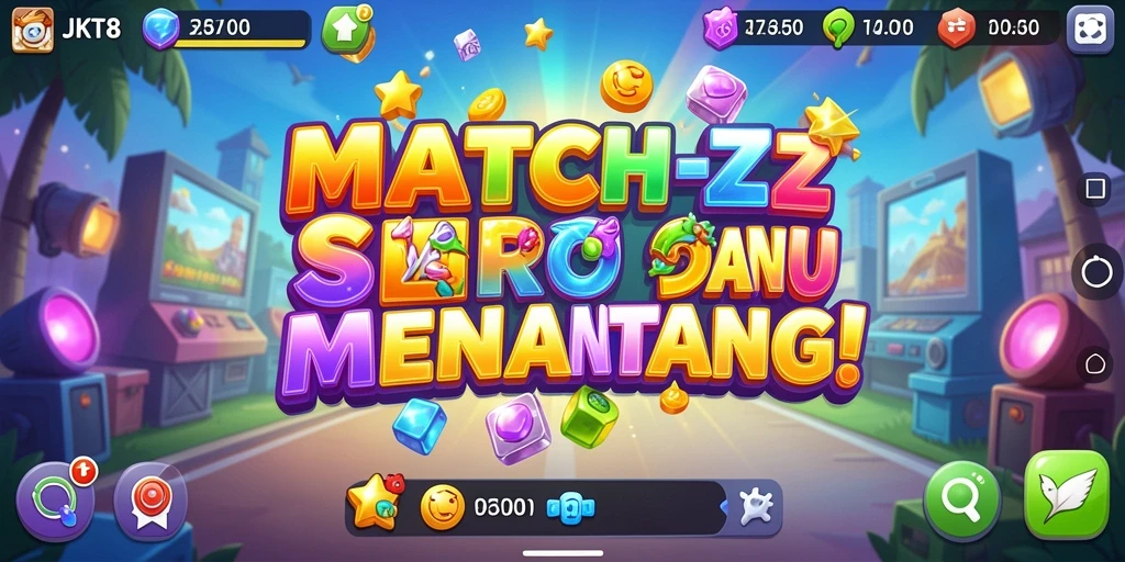 Tampilan gameplay menantang di JKT8 dengan level Match-3.
