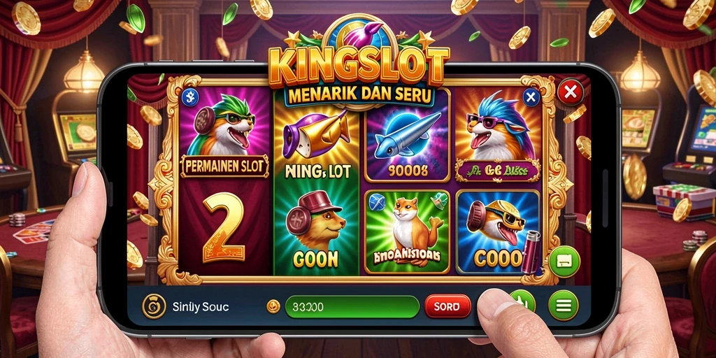 Tampilan visual menarik dari gameplay KINGSLOT yang mendebarkan.