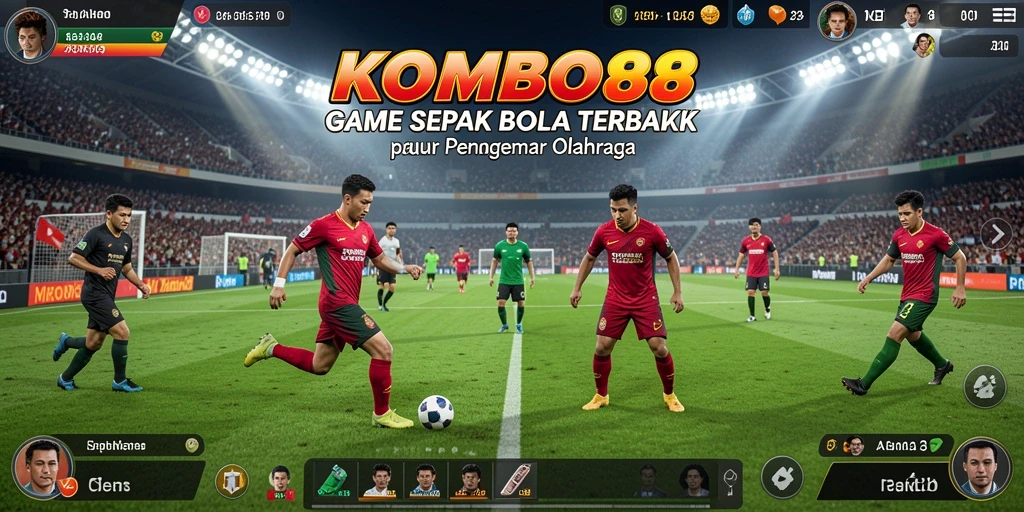 Tampilan gameplay menarik di <strong>KOMBO88</strong> dengan aksi sepak bola yang seru.