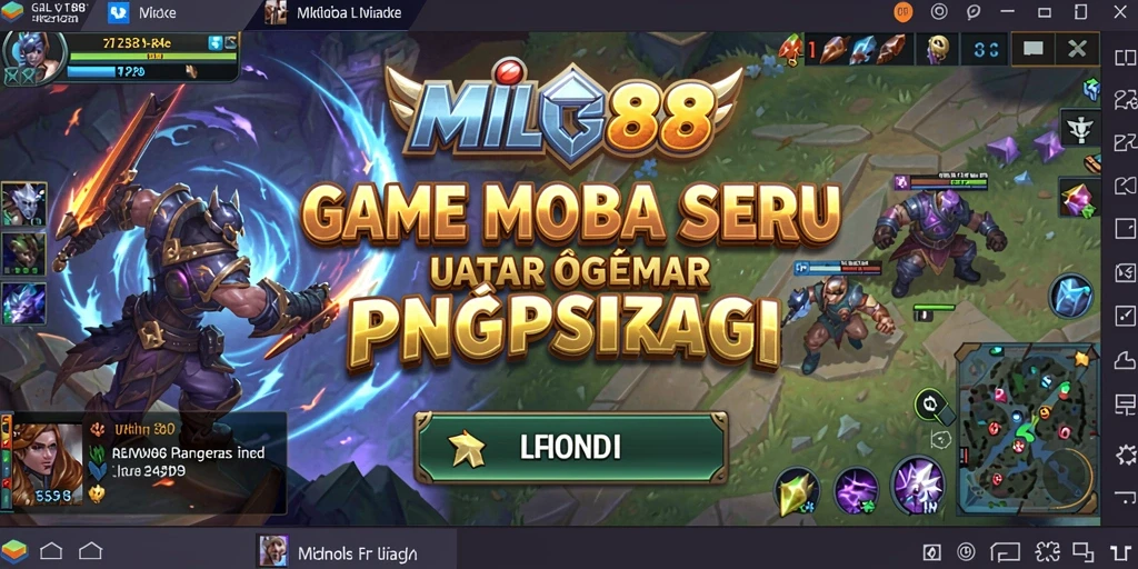 Screenshot gameplay MOBA yang mendebarkan di MILO88.