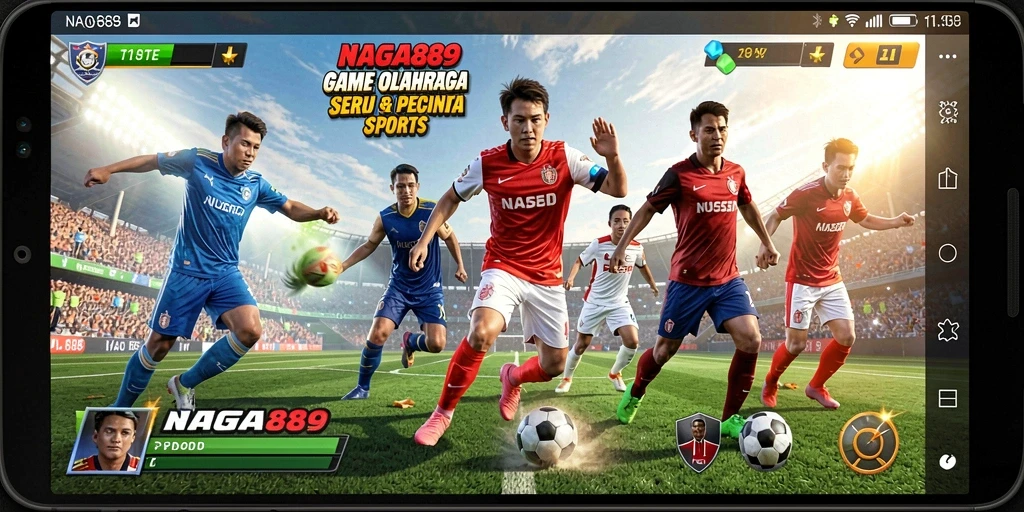 Tampilan gameplay seru dari NAGA889 yang penuh aksi olahraga.