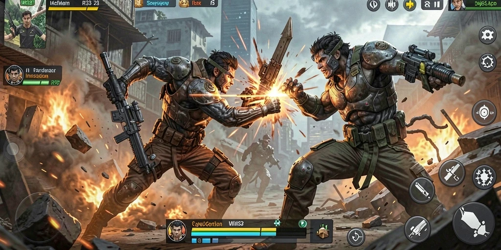 Tampilan aksi seru dalam gameplay RR33 yang mendebarkan.