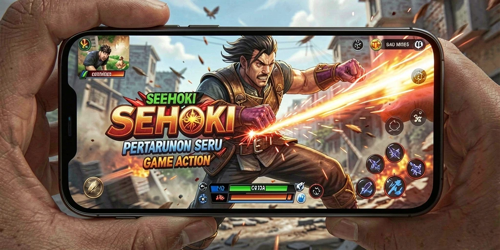 Gameplay SEHOKI yang memukau dan aksi seru dalam pertarungan.