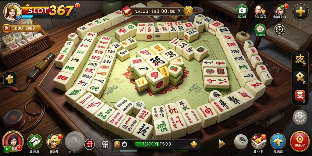 Tampilan langsung gameplay menegangkan di SLOT367 Mahjong.