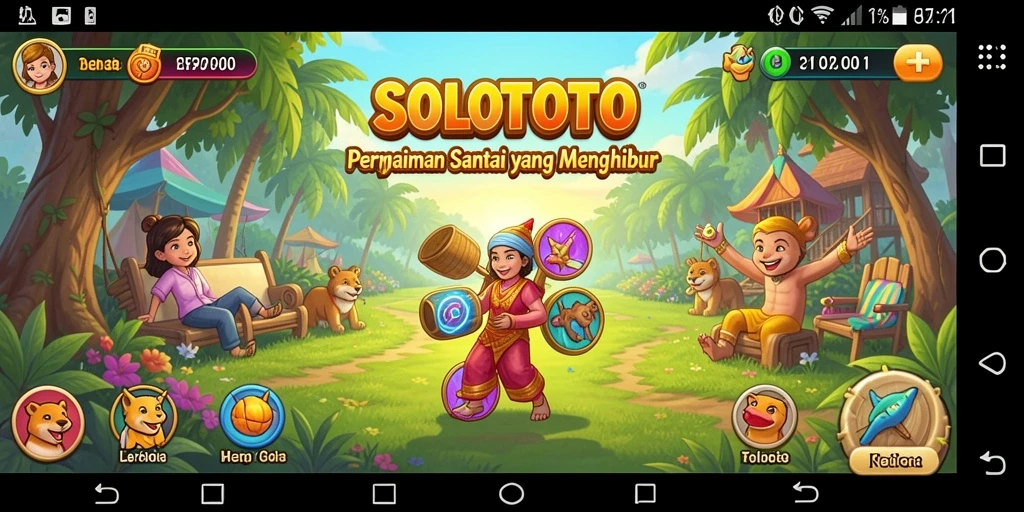 Gameplay SOLOTOTO yang menyenangkan dengan tampilan grafis cerah.