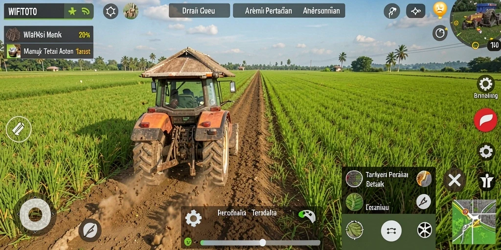 Screenshot WIFITOTO menampilkan petani yang sedang panen hasil pertanian.