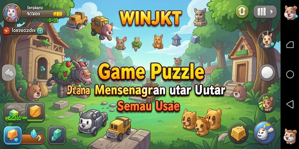 Tangkapan layar gameplay WINJKT yang menunjukkan teka-teki menantang.
